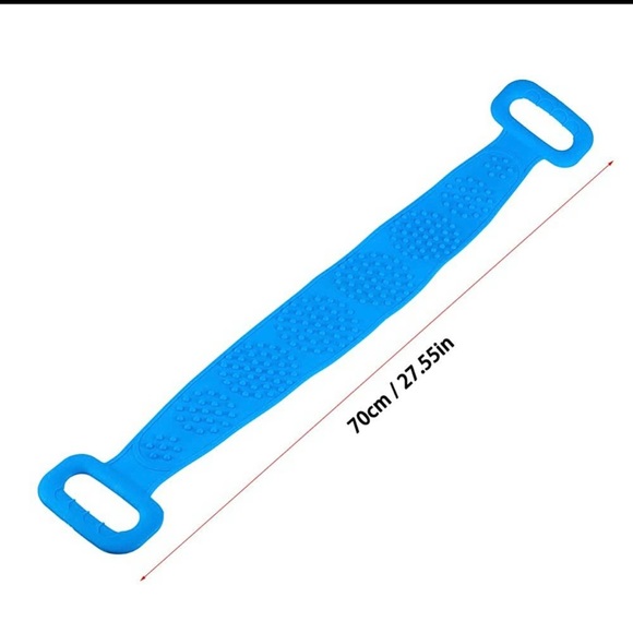 Single Pack Silicone Body Scrubber Bathroom Bathe Back Rub Scrub Brush - Picture 3 of 8